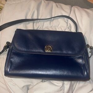 Etienne Aigner Navy Blue Small Shoulder Bag